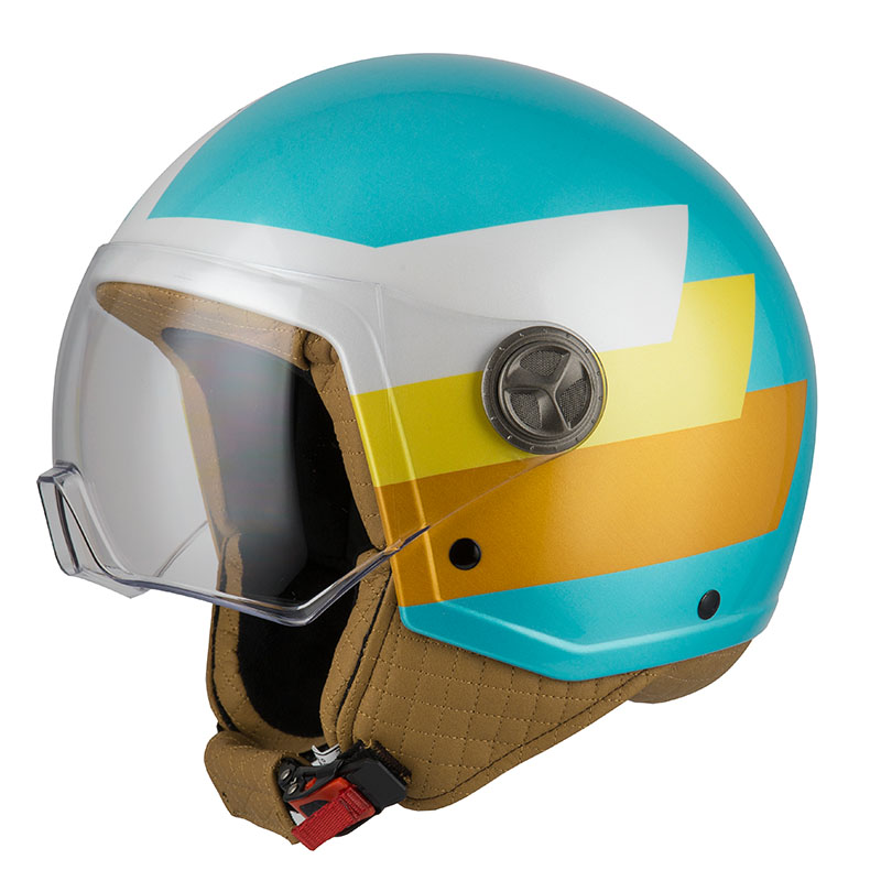 Casco NZI Zeta 2 – Bandi Turquoise&Gold