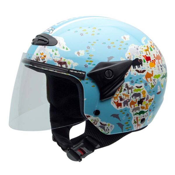 Casco NZI Jet Single JR Mapamundi