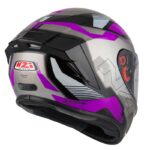 Casco NZI Trendy Metal Black&Purple trasero