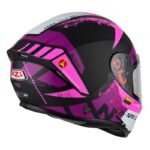 Casco NZI Trendy Canadian Black&Purple trasero