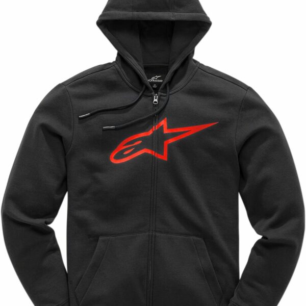 SUDADERA AGE2 ZIP NEGRO/ROJO