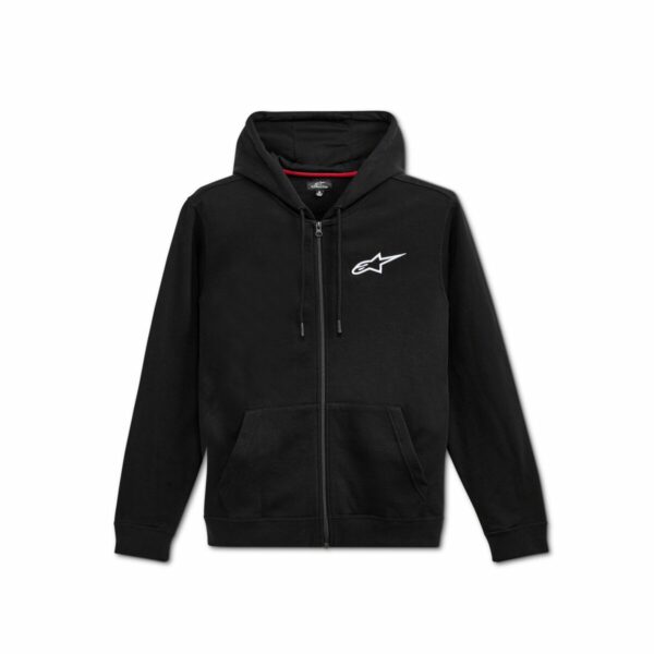 SUDADERA ZIP A-CHEST NEGRO/BLANCO