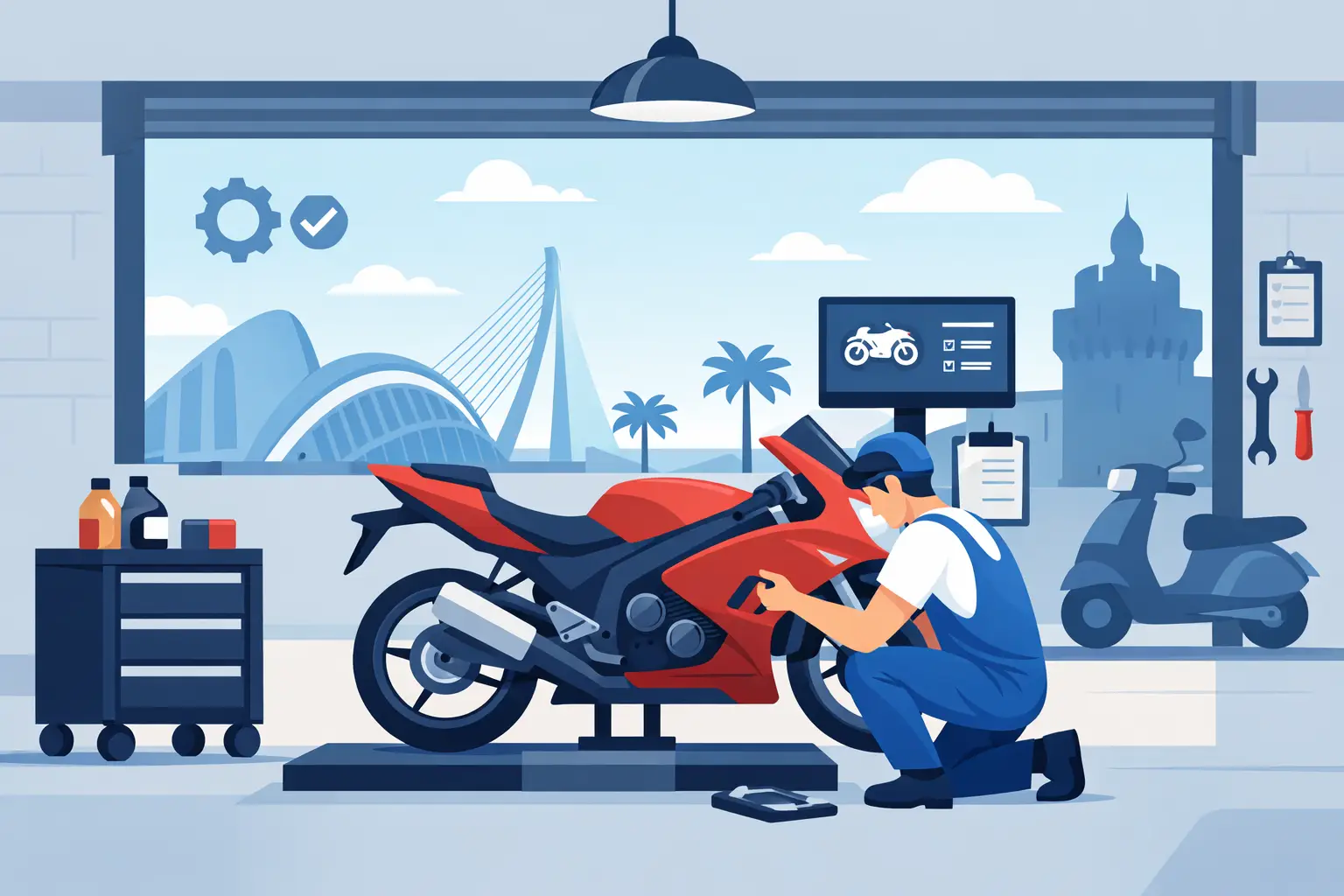 Taller de motos en Valencia: qué exigir