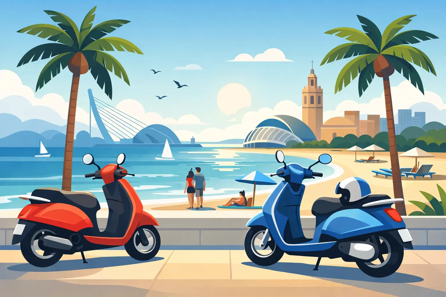 Alquiler motos Valencia playa: qué elegir