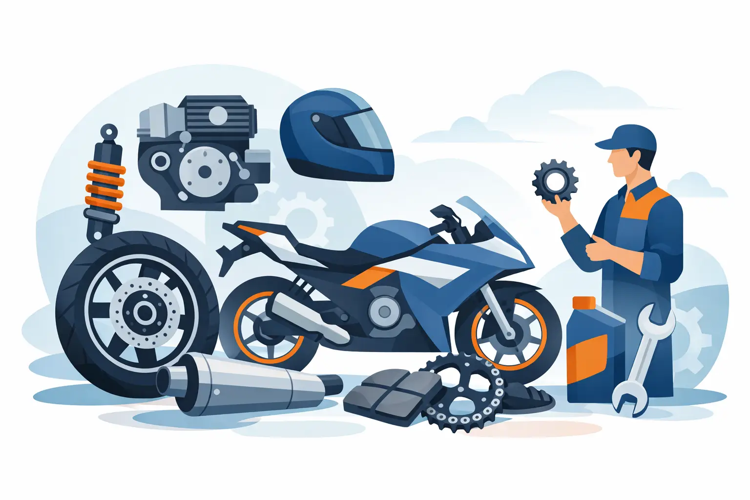 Recambios originales para moto: cuándo compensan