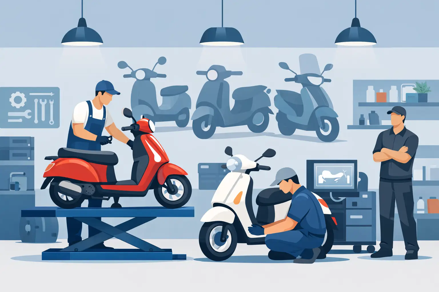 Taller multimarca para scooter: qué mirar