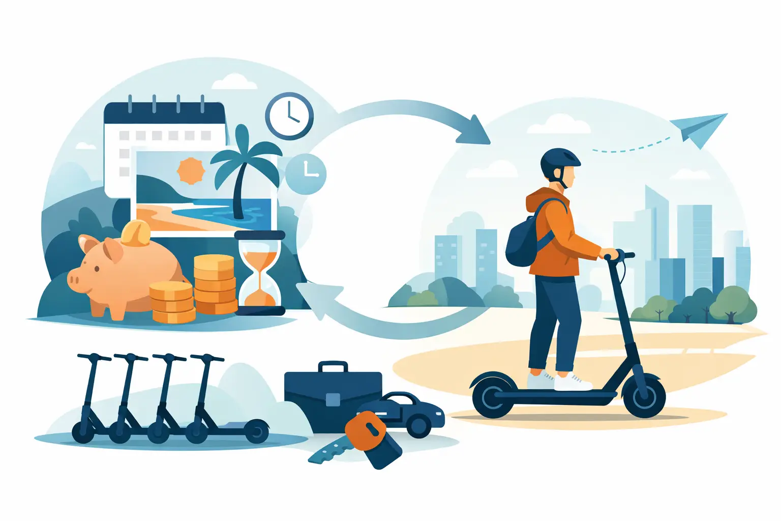 Alquiler scooter larga duración: cuándo compensa