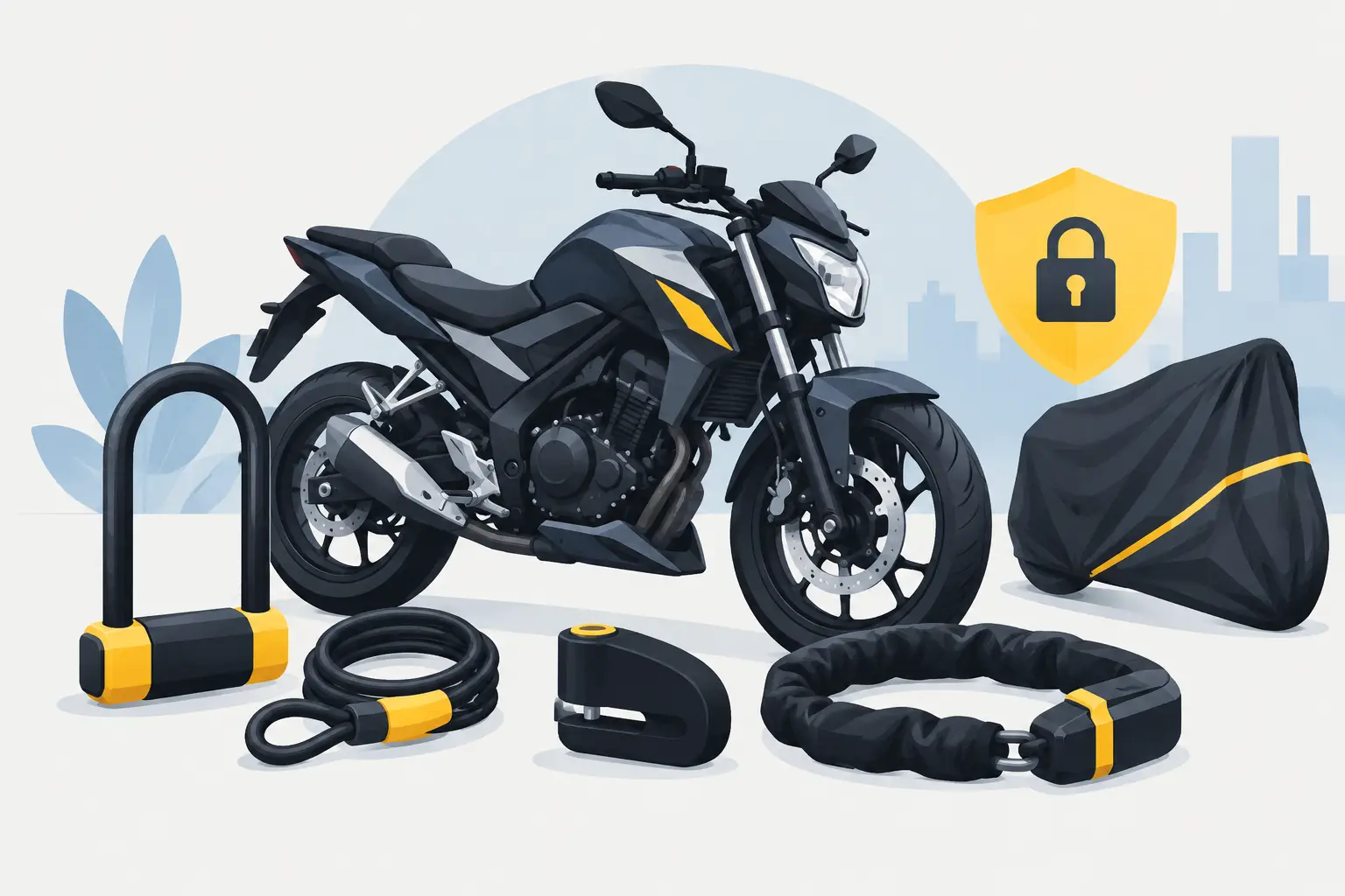 Los mejores accesorios antirrobo para moto