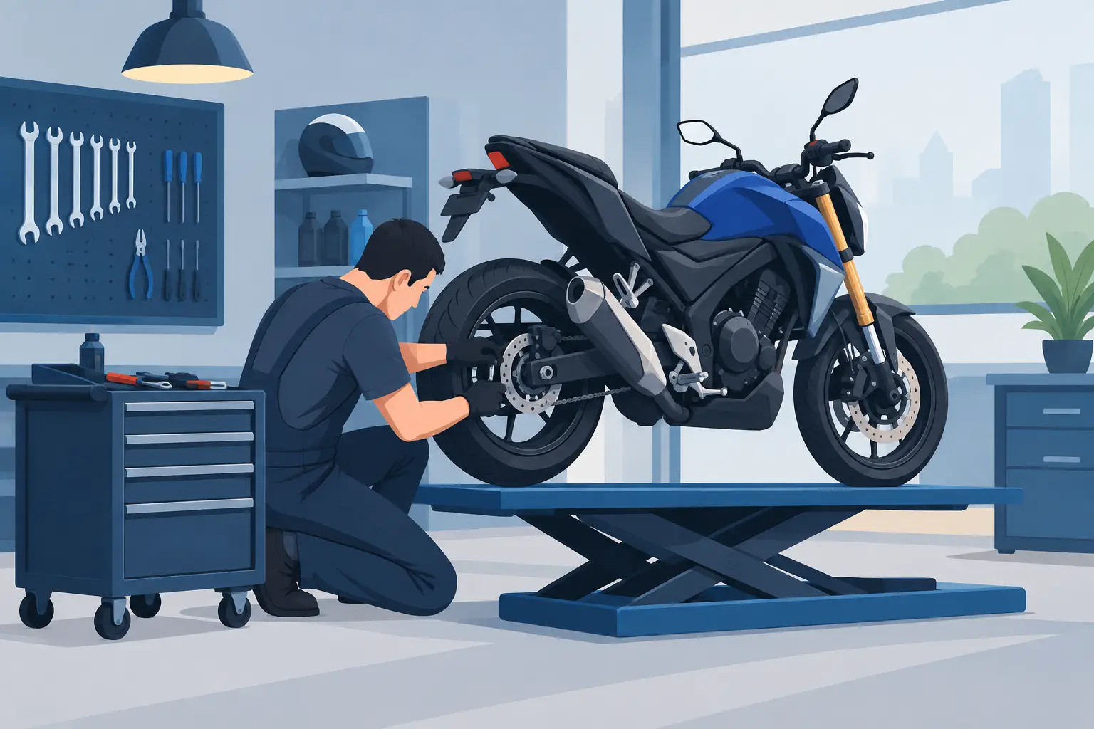 Taller moto: cuándo acudir y qué revisar