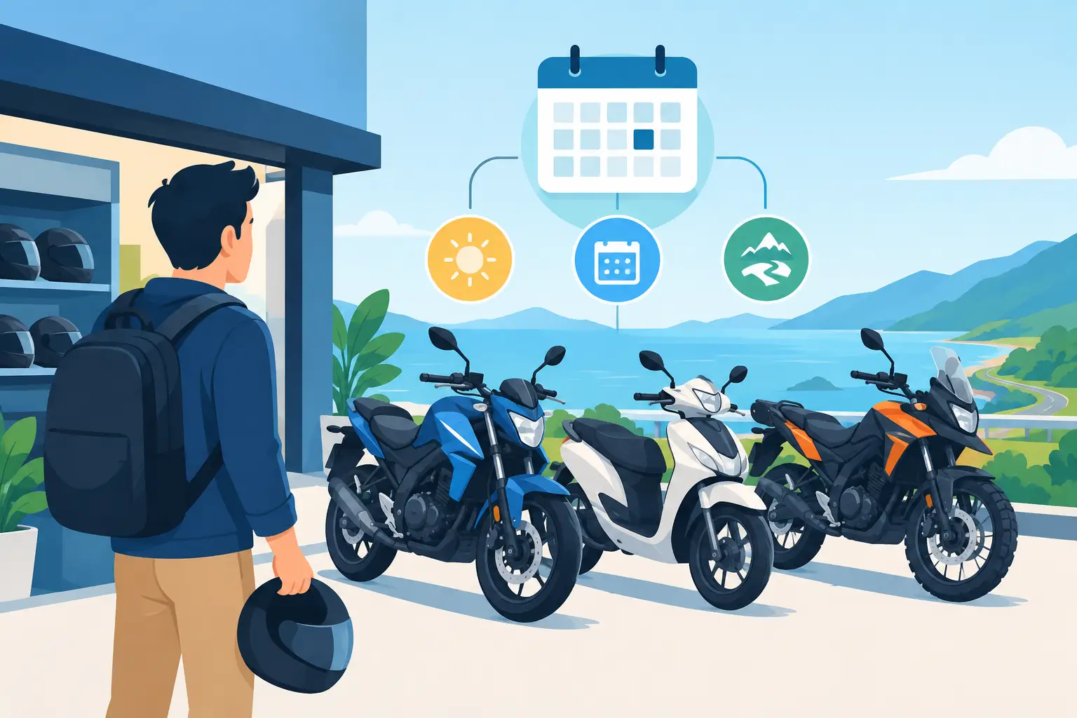 Alquiler diario semanal de motos según tu plan