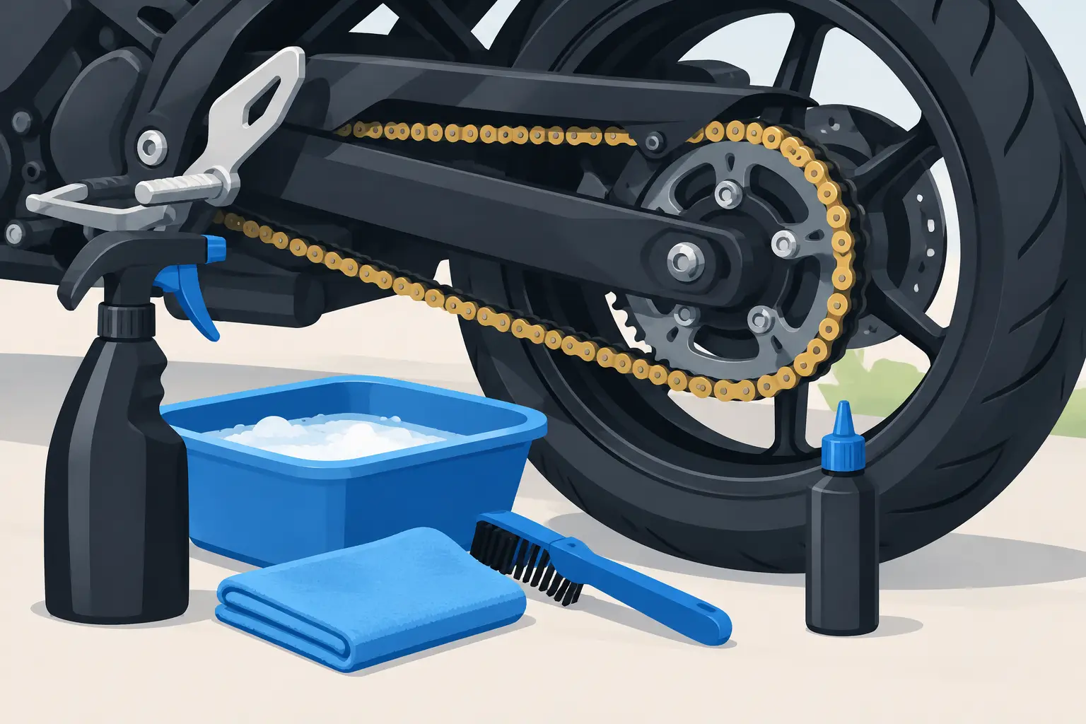 Cómo limpiar cadena moto sin dañarla ni gastar de más